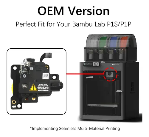 Unidad Extrusora Bulto P1p/p1s Con Sensor De Filamento De Do