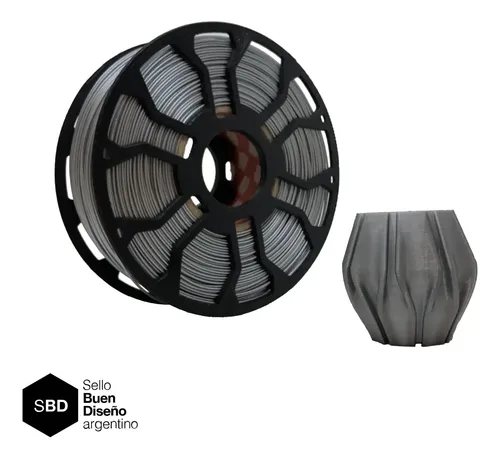 Filamento Hellbot V2 Ecofila Pla Lock 1kg Color Plateado