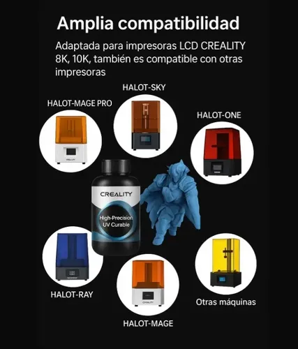Resina Para 3d Alta Precision Definicion Uv Lcd X1kg Colores