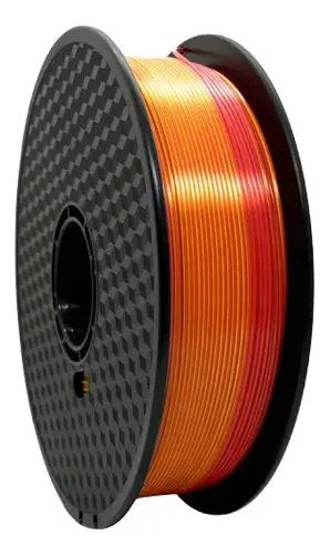 Filamento Hellbot Ecofila PLA Silk Bicolor 1.75mm Oro/Rojo 1kg Impresión 3D