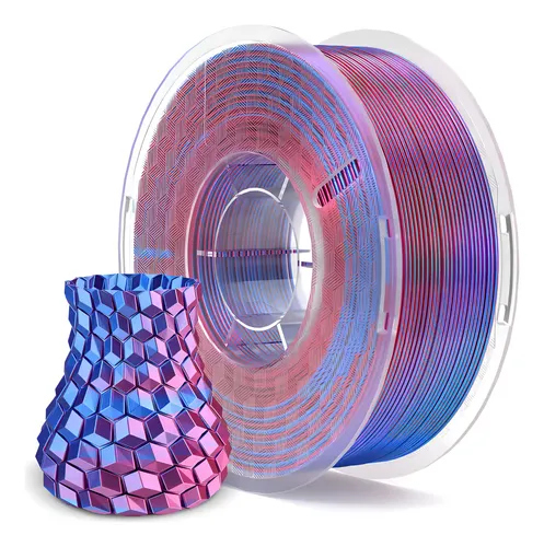 Filamento Elegoo Pla Silk – 1 Kg – 1,75mm – Impresión 3d Color BICOLOR AZUL-VIOLETA