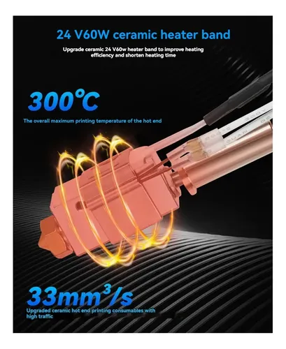 Para Kobra 2 Hotend Upgrade, Alta Velocidad, 24 V, 60 W