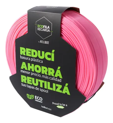 Filamento PLA Hellbot Ecofila Recarga Rosa 1kg V2
