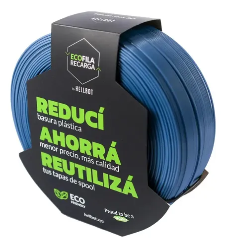 Filamento Pla Hellbot Ecofila Recarga 1kg Cobalto