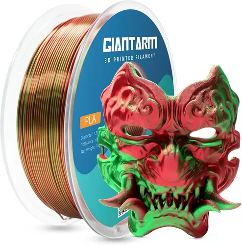 Filamento Pla Para Impresora 3d, Seda Brillante, Rojo Y Verd