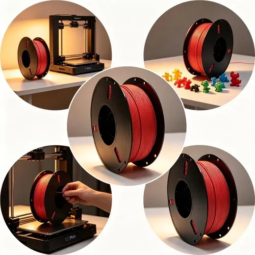 Filamento Pla Mate Rojo 1kg 1 75mm Para Impresora 3d