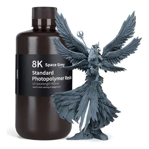 Resina Elegoo 8 K Estandar 1kg Color Gris Espacial
