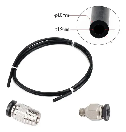 Tubo Teflon Tipo Capri. 50cm 1.9 4.0mm Con Acoples Racor