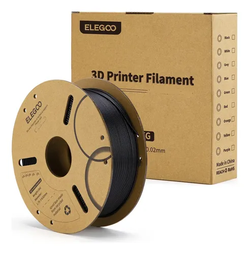 Elegoo 1kg Pla Filamento para Impresora 3d 1.75mm Color Negro