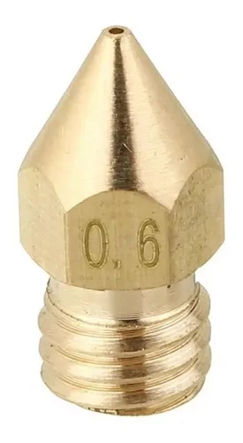 Nozzle Hotend MK8 0.6mm Latón Para Impresoras 3D Anet Creality Ender Prusa