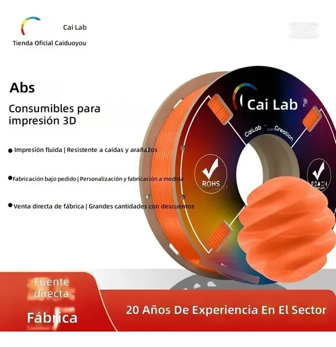 Abs Filament 1.75mm 200g Resistent I – Orange Abs021 200g Naranja 200g Abs021