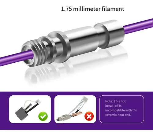 Para Kobra S1 Heatbreak Heatbreak De Acero Inoxidable Heatbr