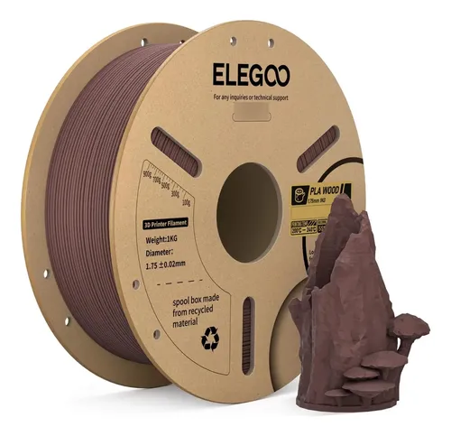 Filamento Pla Elegoo, 1,75 Mm, Madera De Nogal, 1 Kg