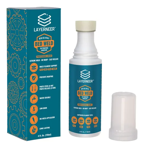 Adhesivo Para Impresora 3d Bed Weld Layerneer, 118 Ml (4 Onz
