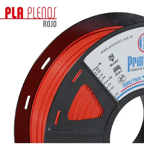 Filamento Para Impresoras 3d Printalot Pla X 1kg Aditivado Color Rojo