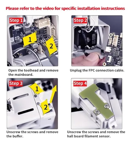 Kit De Sensor De Filamento (2 Piezas) Para A1/a1: Hall