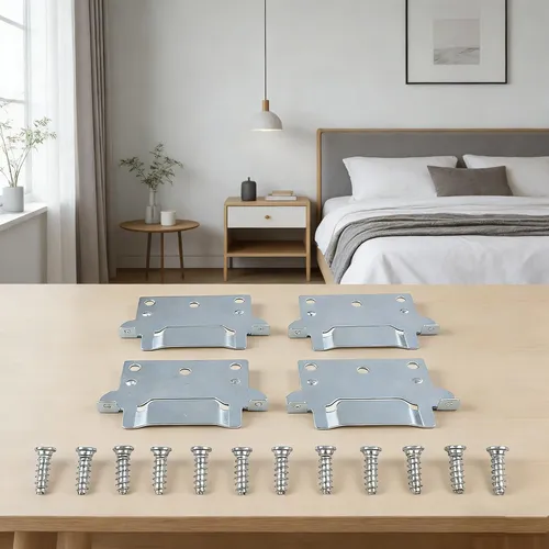 Juego De Cuatro Placas De Montaje Para Reparación De Muebles