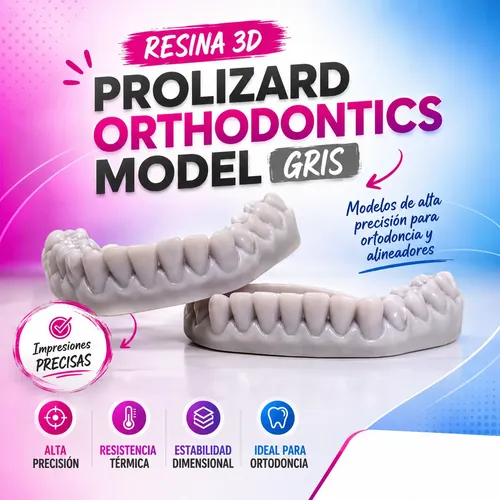 Resina 3d Prolizard Orthodontics Model Gris 1kg Ortodoncia