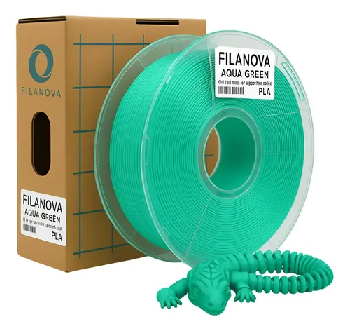 Filamento Filanova PLA High Speed 1kg 1.75mm Verde Oceano Impresión 3D