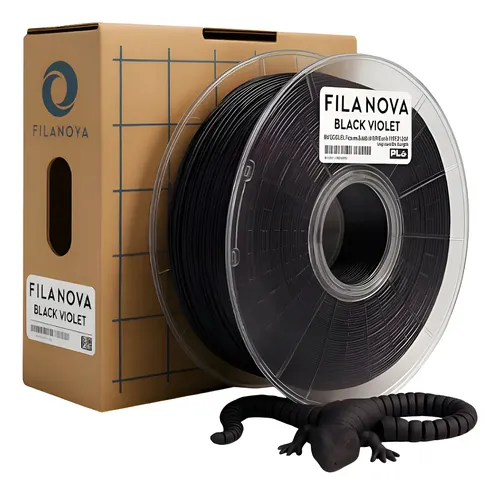 Filamento Pla Dual High Speed Filanova Para Impresión 3D Negro Violeta 1kg