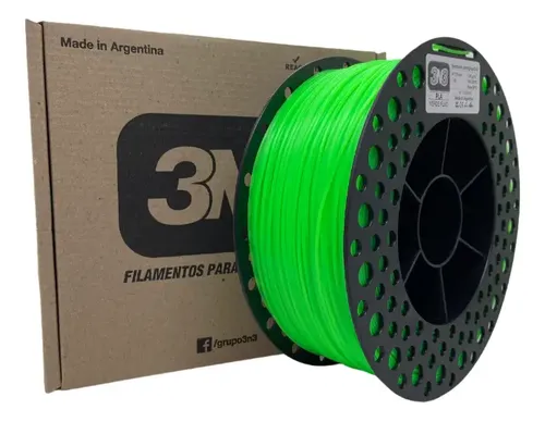 Filamento Pla 1.75mm – 3n3 – 1kg – Impresora 3d Color Verde Flúo