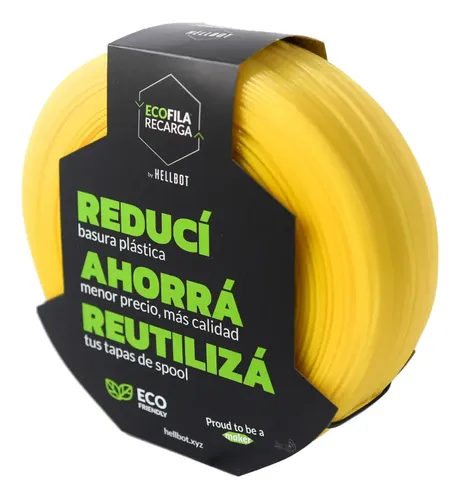 Filamento Hellbot Ecofila V2 Rec Pla Lock 1kg Color Amarillo