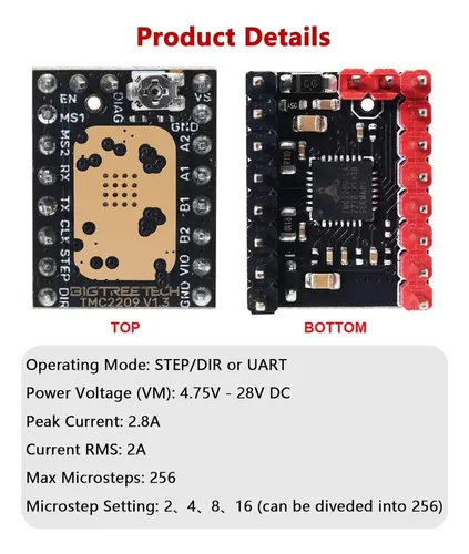 Driver Silencioso Motor Paso A Paso 2 8a Para Impresora 3d