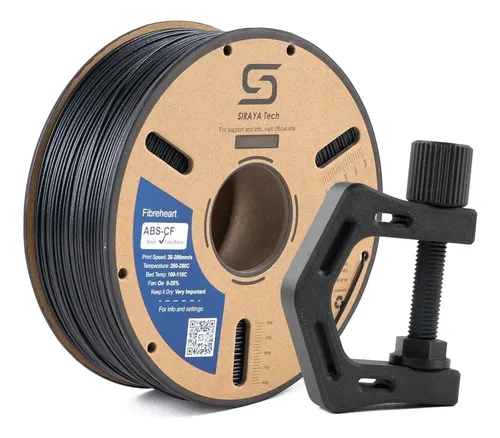 Filamento Abs-cf Core Negro 20% Fibra De Carbono Premium 1 K