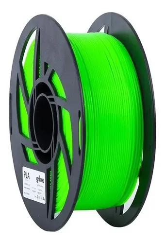 Filamento 3D PLA Grilon3 de 1.75mm y 1kg Verde Flúo