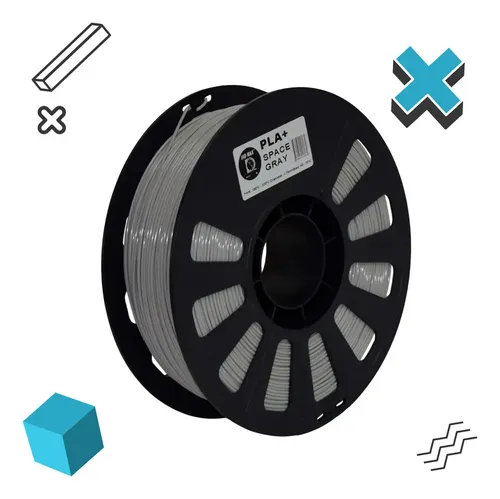 Filamento PLA 3D Iiid Max 1.75mm 1kg Gris Espacial Impresión 3D