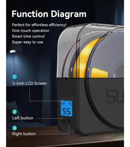 Caja Secadora De Filamento Sunlu S1 Plus Para Impresoras 3d