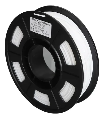 Filamento De Impresora 3d Pla De 1,75 Mm, Blanco, 8,8 Oz, Pe