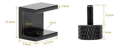 Piezas De Impresora 3d, 8 Piezas, Abrazadera De Vidrio, Cama