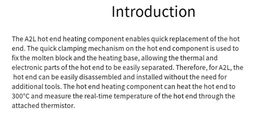 Componente De Calefacción Hot End Para Accesorio De Impresor