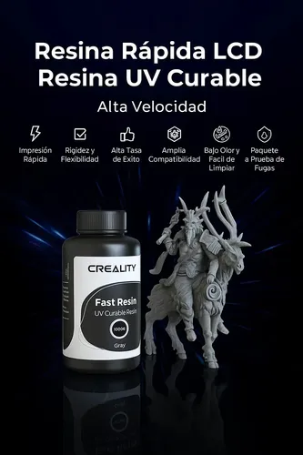 Resina Para Impresora 3d Uv Curado Rapido 1kg Resistente