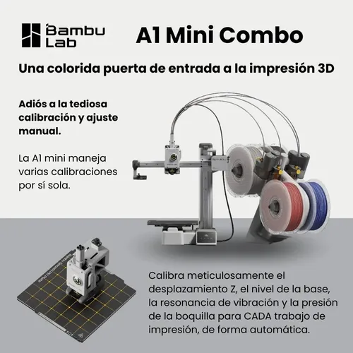 Impresora Bambu Lab A1 Mini Combo Color Gris