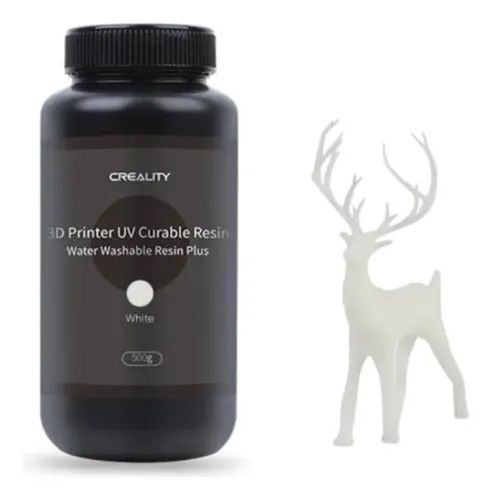 Resina Creality Dura Lavable Al Agua Blanco Plus 500g