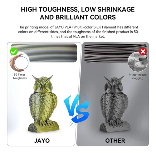 Filamento Silk Pla+ Jayo 1.1kg Doble Color, Brillante Y -cn
