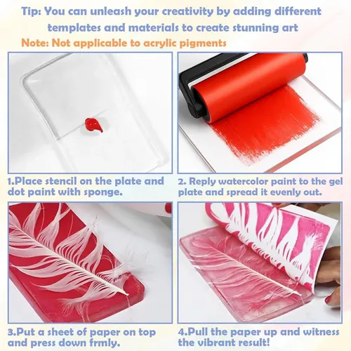 Placa De Impresión De Gel Multiusos Reutilizable Con M