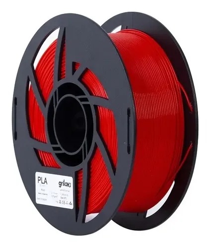 Filamento 3D Grilon3 PLA de 1.75mm y 1kg rojo