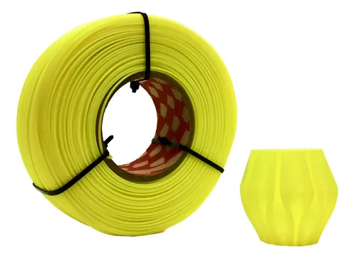Filamento Hellbot Recarga Pla 1kg Amarillo Fluo Uv