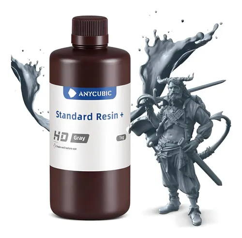Resina Uv Mejorada Anycubic 1kg Gris Hd Para Impresora 3d