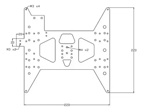 Soporte Cama Caliente Acero Impresora 3d Láser Base