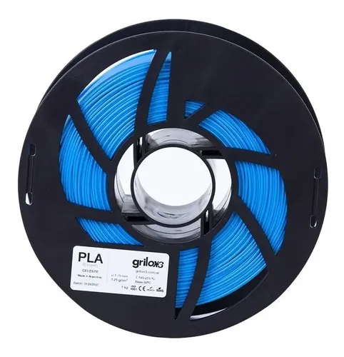 Filamento 3D Grilon3 PLA de 1.75mm y 1kg celeste