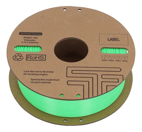 Filamento Pla Verde De 1,75 Mm, 30 A 600 Mm/s, Alta Velocida