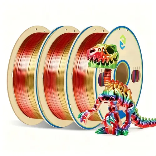 Filamento Pla Seda Arcoiris Impression 3d 3u De 1,75 Mm