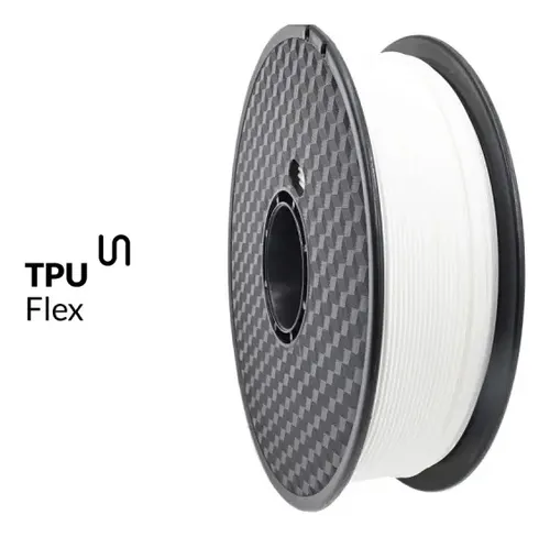 Filamento TPU Flex Hellbot Ecofila 1,75mm Blanco 1kg Impresión 3D FDM