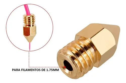 X10 Pico Nozzle Bronce Boquilla Hot End Impresora 3d Mk7 Mk8