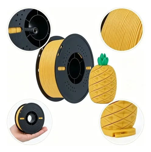 Filamento Pla Mate Amarillo Naranja 1 75mm 1kg Bambu 3d