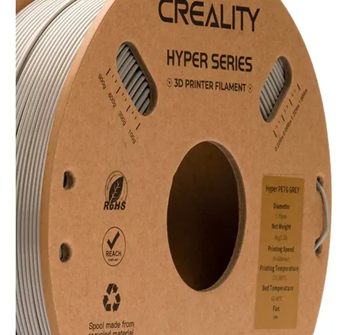 Filamento 3d Hyper Petg Creality 1 Kg 1.75mm 300mm/s Gris